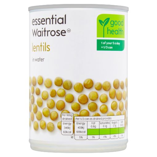Picture of Waitrose Essential Lentils In Water 400g
