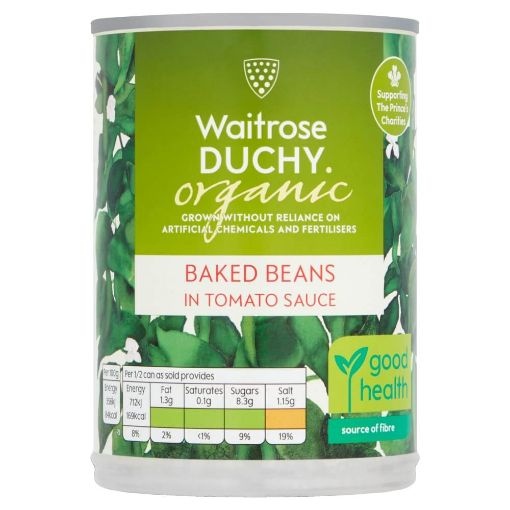 Picture of Waitrose Duchy Organic Baked Beans in Tomato sauce 400g