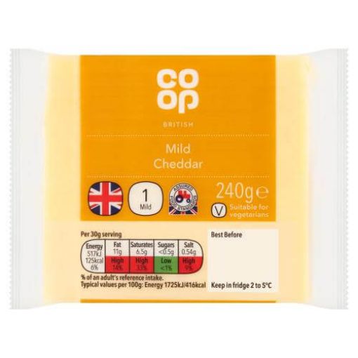 Picture of Co-op British Mature White Cheddar 240g