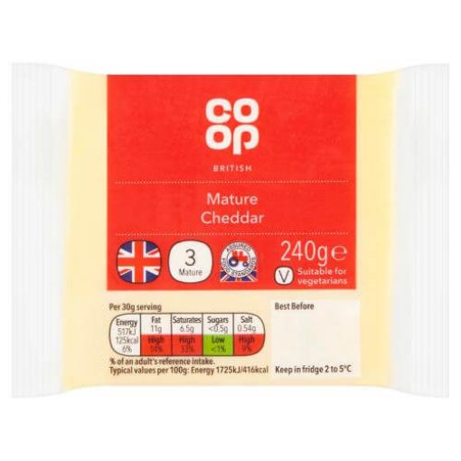 Picture of Co-op British Mild White Cheddar 240g