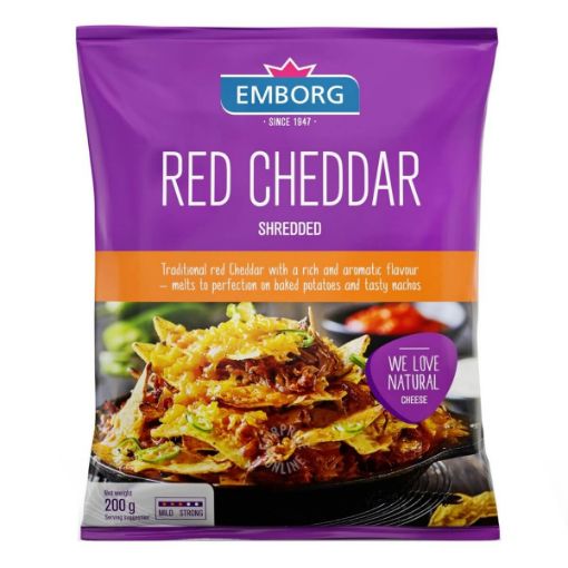 Picture of Emborg Cheddar Cheese 50% Shredded 200g
