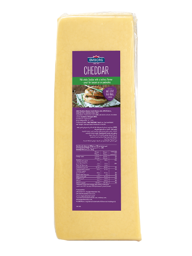 Picture of Emborg Cheddar White Cheese Block Kg