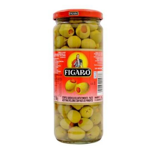Picture of Figaro Green Olives Stuffed w Pimento 340g