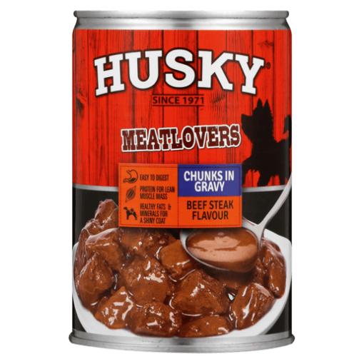 Picture of Husky Beef Steak Chunks in Gravy 385g