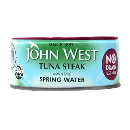 Picture of John West Tuna Steak Spring Water No Drain 110g