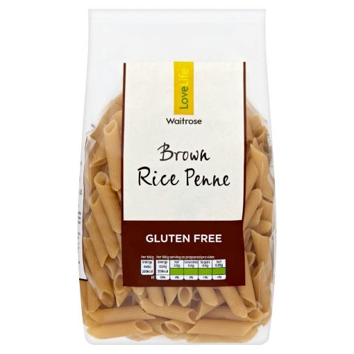 Picture of Waitrose LoveLife Brown Rice Penne 500g