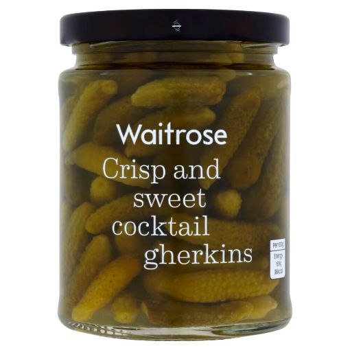 Picture of Waitrose Sweet Cocktail Gherkins 290g