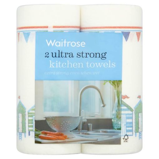 Picture of Waitrose Ultra Strong Kitchen Towels (55sX2)
