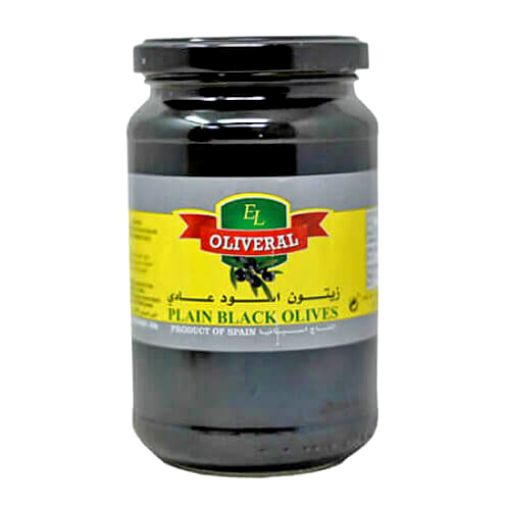 Picture of Oliveral Black Olives Plain 340g