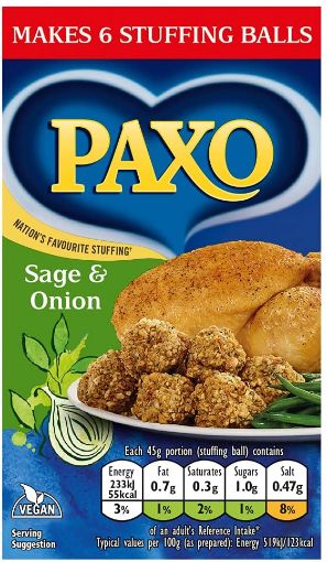 Picture of Paxo Sage & Onion Stuffing 85g