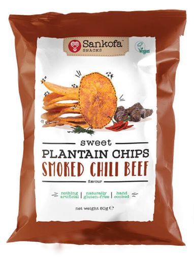 Picture of Sankofa Plantain Chips Smoked Chili Beef 56g