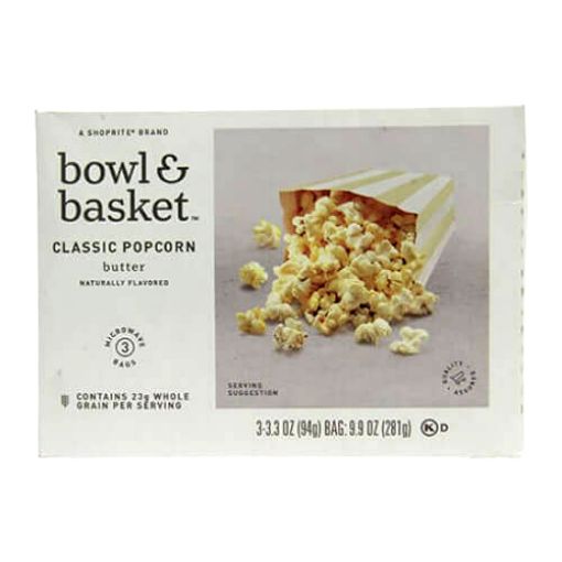Picture of Shoprite Bowl&Bask Micro Popcorn Class.Butter 9.9oz