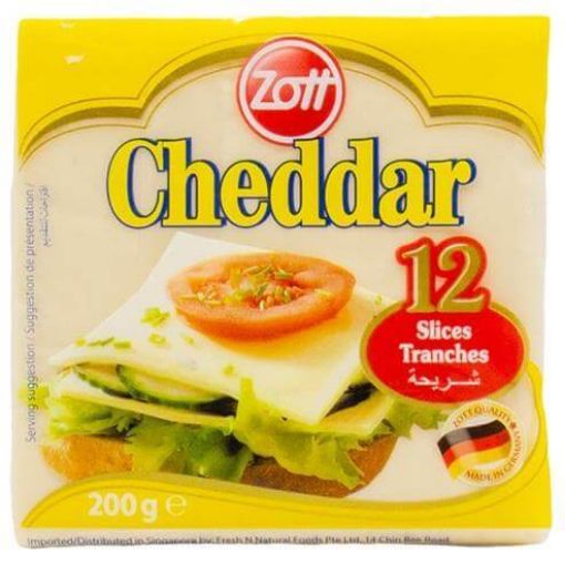 Picture of Zott Slices Cheese Cheddar 200g