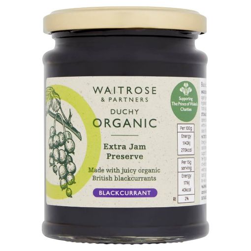 Picture of Waitrose Duchy Organic Preserve Blackcurrant 340g