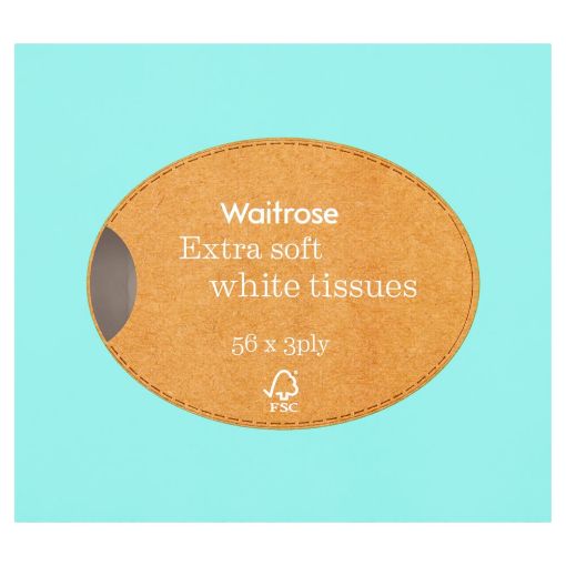 Picture of Waitrose Essential Soft White Tissues 56s