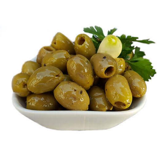 Picture of Olives Green & Garlic Kg