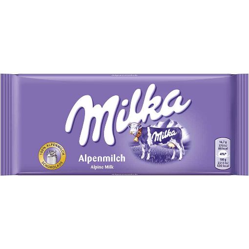 Picture of Milka Alpine Milk Chocolate 100g