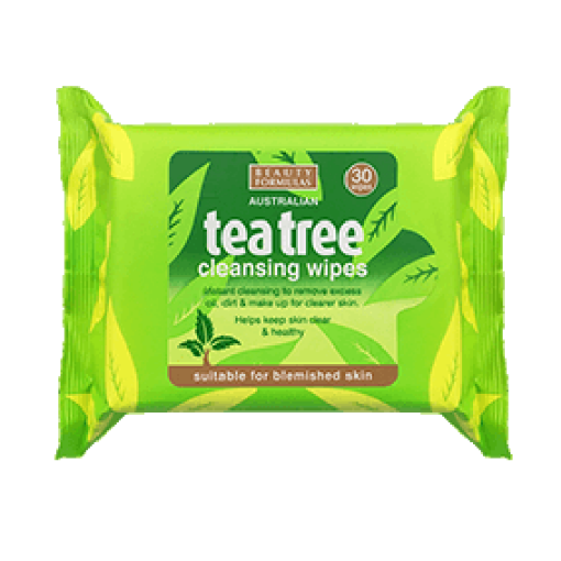 Picture of Beauty Formulas Tea Tree Cleansing Wipes 30s