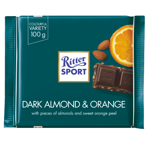 Picture of Ritter Sport Dark Choc Almond&Orange 100g