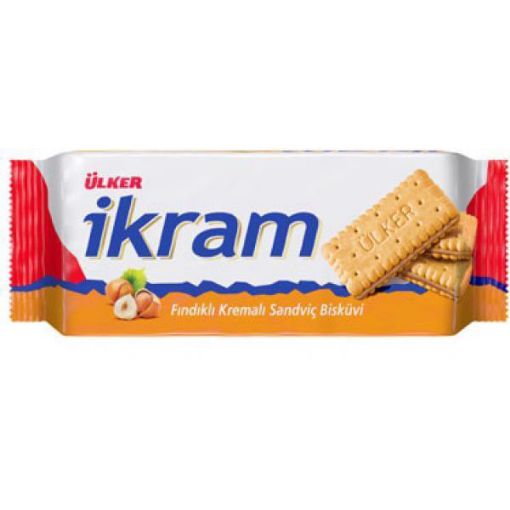 Picture of Ulker Ikram Sandwich Biscuit with Hazelnut Cream (84gx3)