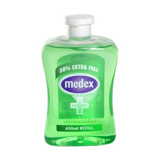 Picture of Medex Anti-Bacterial Handwash Aloe 30% Extra Refill 650ml