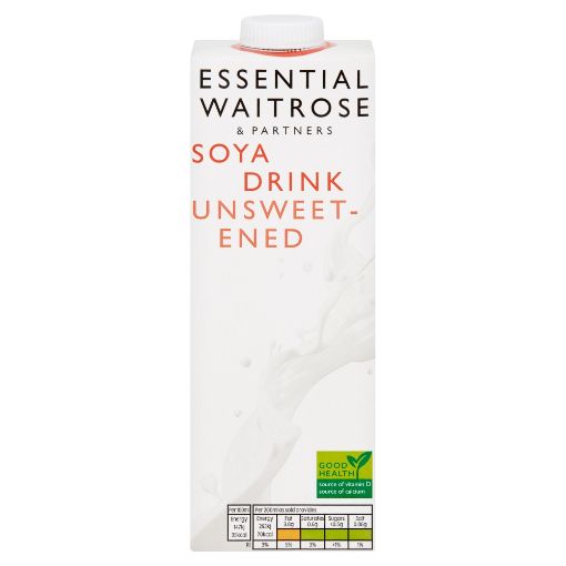 Picture of Waitrose Essential Soya Drink Unsweetened 1ltr