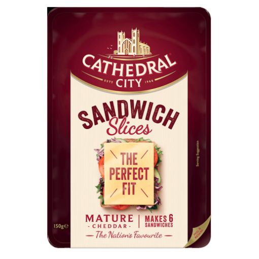 Picture of Cathedral City Mature Cheddar Slices 150g