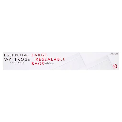 Picture of Waitrose Essential Reclosable Bags Large (16343) 10s