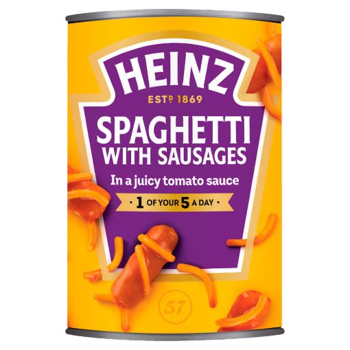 Picture of Heinz Spaghetti & Sausages in Tomato Sauce 400g