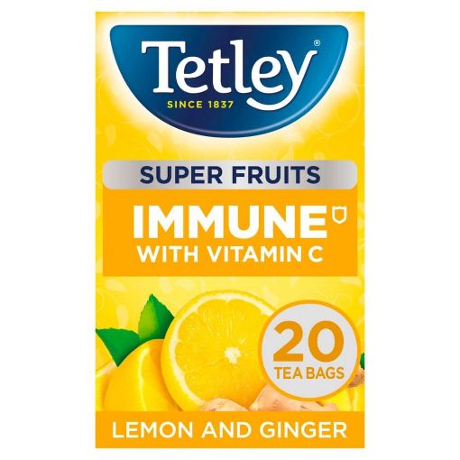 Picture of Tetley Super Fruits Immune Lemon&Ginger Tea 20's
