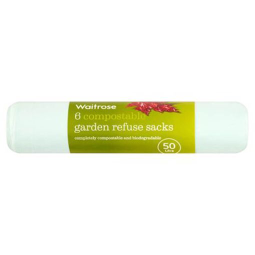 Picture of Waitrose Compostable Garden Refuse Sacks 50L 6s