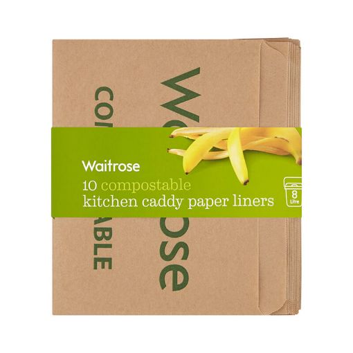 Picture of Waitrose Compostable Paper Liners 8L 10s