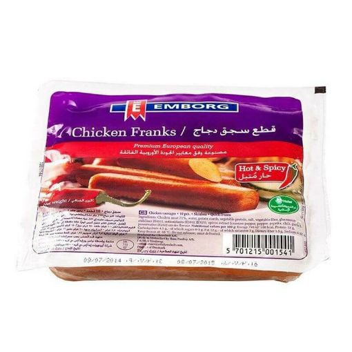 Picture of Emborg 10 Chicken Franks Hot & Spicy 340g