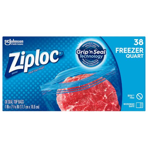 Picture of Ziploc Freezer Bags Gallon 38s