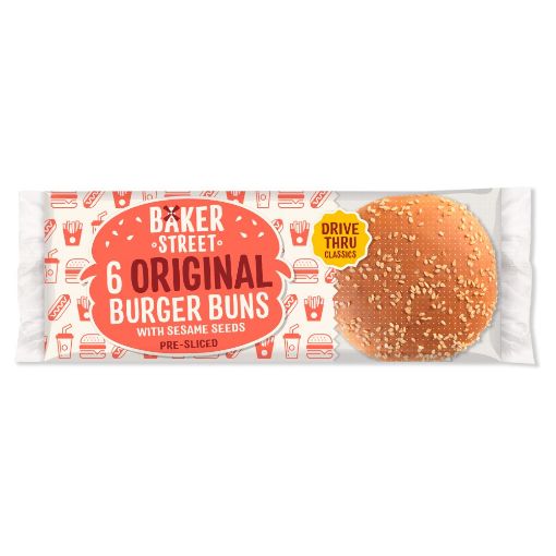 Picture of Baker Street Sesame Burger Buns  6s