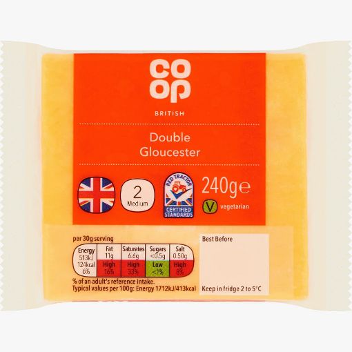 Picture of Co Op Double Gloucester 240g