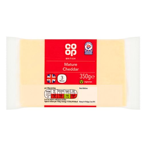 Picture of Co-op Mature White Cheddar 350g