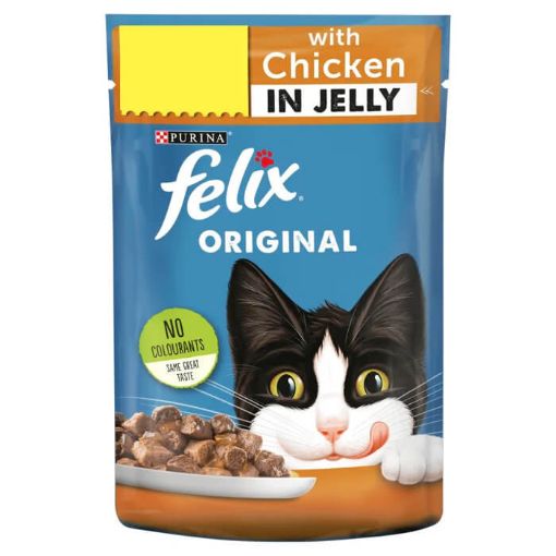 Picture of Felix Pouch Cat Food  Chicken In Jelly 100g