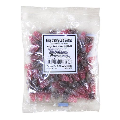 Picture of Fizzy Cherry Cola Bottles Gummies Halal 200g