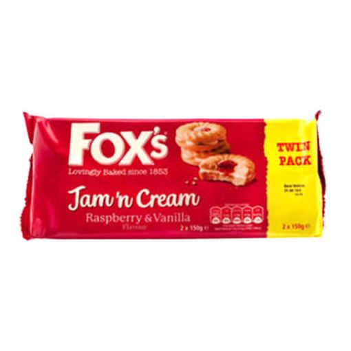 Picture of Fox Jam&Cream Sandwich Rasp.&Vanilla (150gx2)