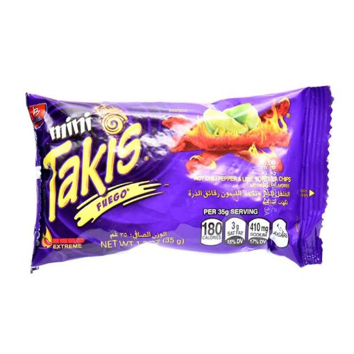 Picture of Mini Takis Fuego Hot Chilli Pepper & Lime 35g