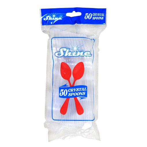 Picture of Shine Disposable Plastic Spoons 50s