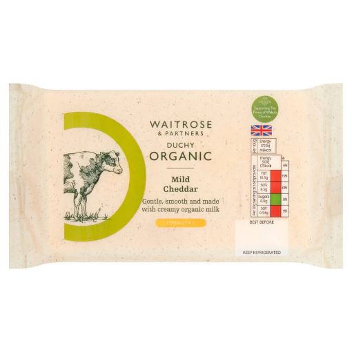 Picture of Waitrose Duchy Organic Cheddar Mild S2 350g