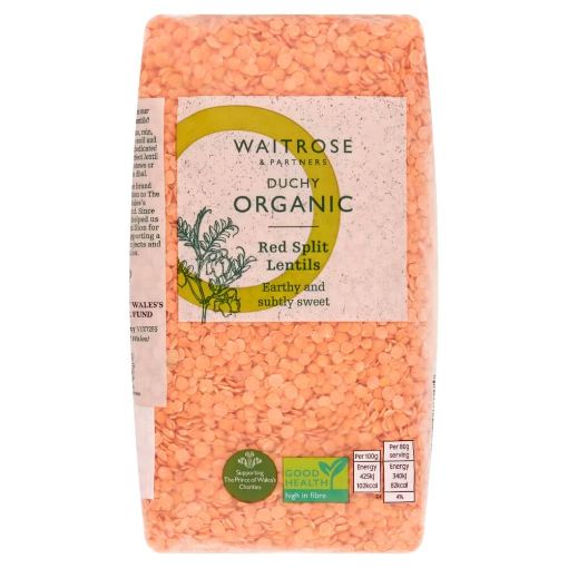 Picture of Waitrose Duchy Organic Red Split Lentils 500g