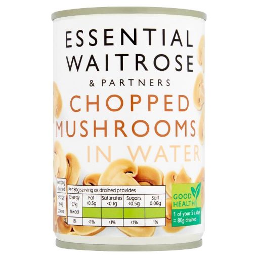 Picture of Waitrose Essential Chopped Mushroom Can 290g