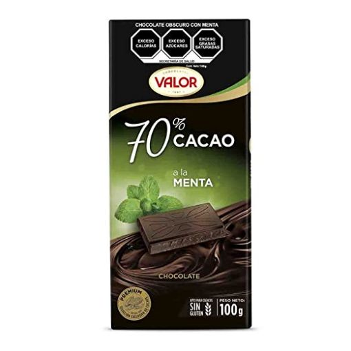 Picture of Valor 70% Dark Chocolate With Mint 100g