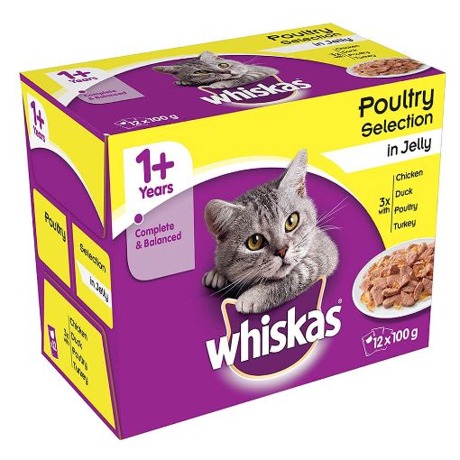 Picture of Whiskas Pch Poultry Selec.Jelly 1+Years (100gx12)