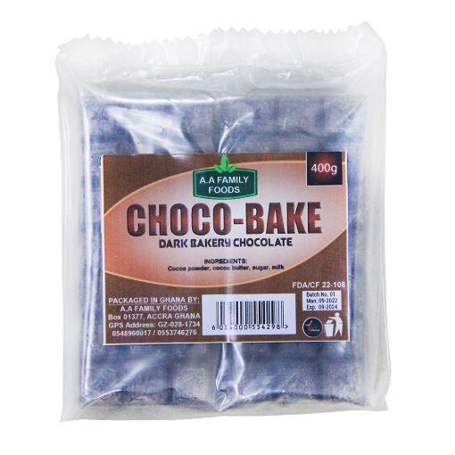 Picture of A A Family Foods Choco-Bake Chocolate 400g