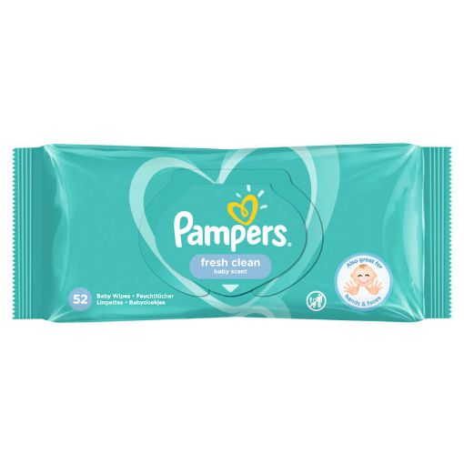 Picture of Pampers Baby Wipes Fresh Clean 52s