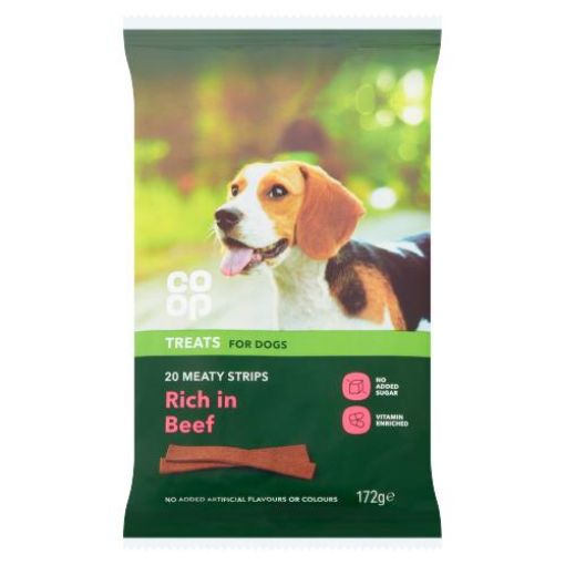 Picture of Co-op Meaty Chew Strips Beef (20s) 172g